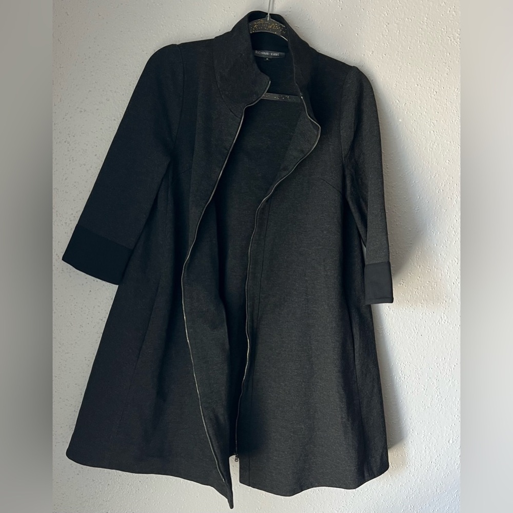 Buchanan Kang Jacket Womens 4 Full Zip Minimalist Lagenlook Career Classic Gray